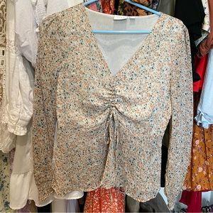 Asos Ruched Floral Top